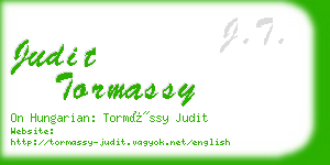 judit tormassy business card